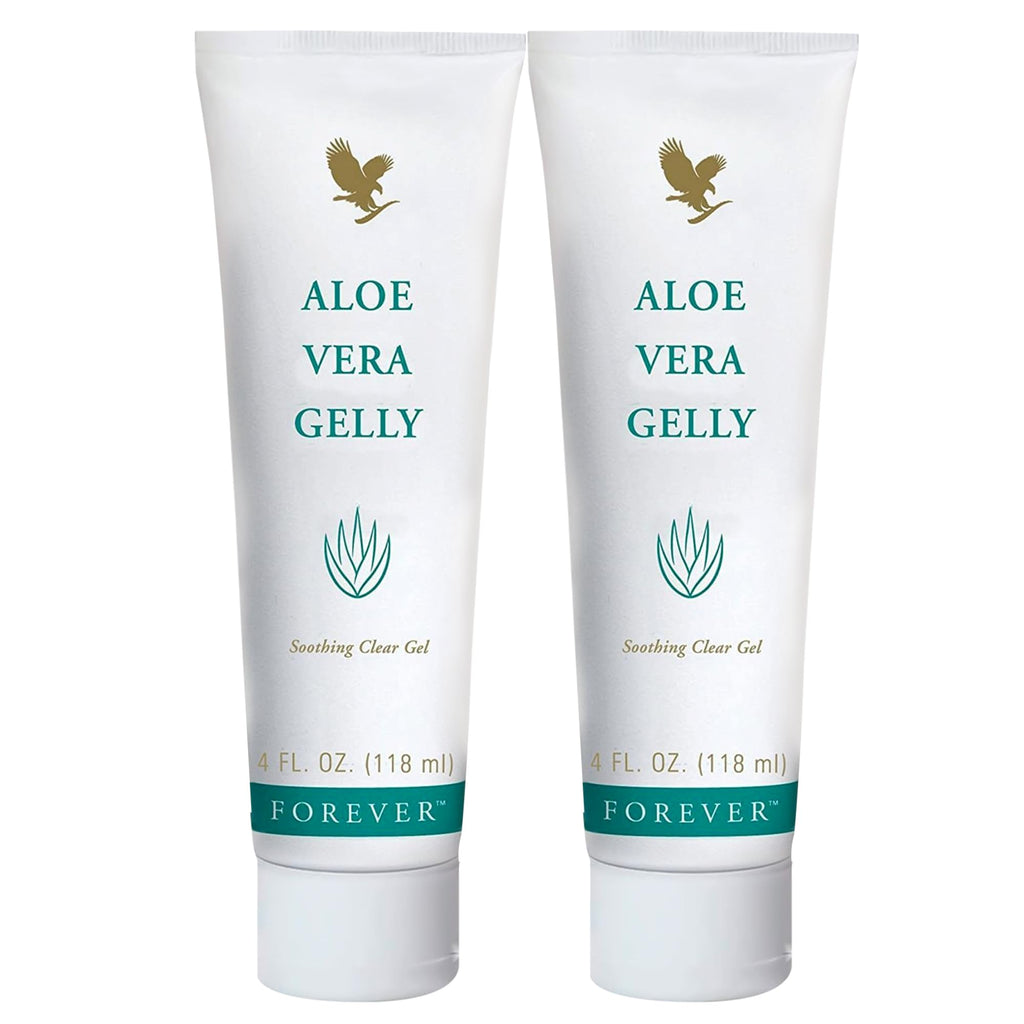 Forever Living Aloe Vera Gelly – Pure Aloe Gel, Vegan & Gluten-Free, 4 oz (Pack of 2)