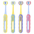 FOREVIVE 3-Sided Toddler Toothbrush 4-Pack - Ultra-Soft Bristles for Ages 1-12