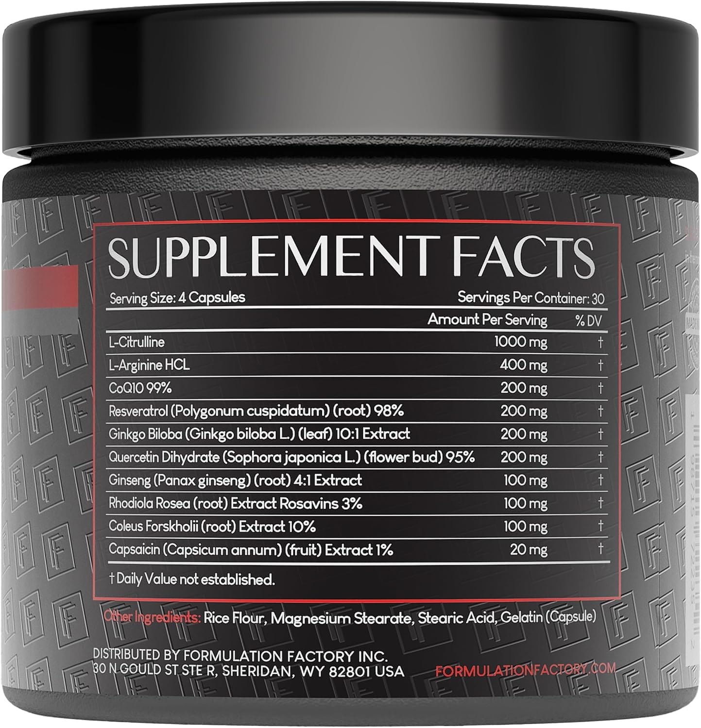 Formulation Factory Heart of Steel: 10-in-1 Nitric Oxide & Blood Pressure Support (240 Count, 2-Pack)