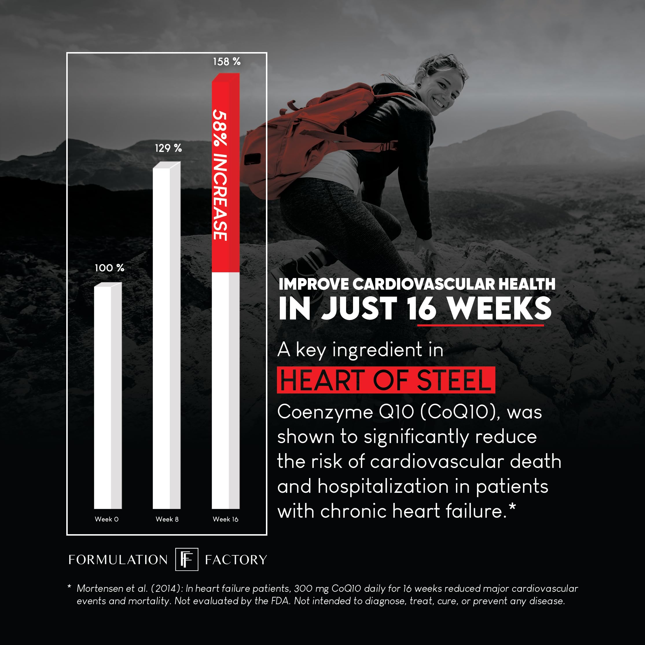 Formulation Factory Heart of Steel: 10-in-1 Nitric Oxide & Blood Pressure Support (240 Count, 2-Pack)