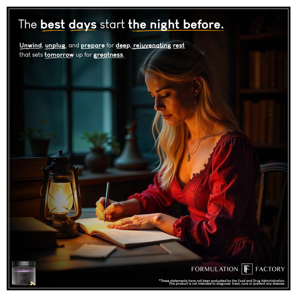 Formulation Factory The Night Before 10-in-1 Sleep Aid – 120 Caps (Melatonin-Free)