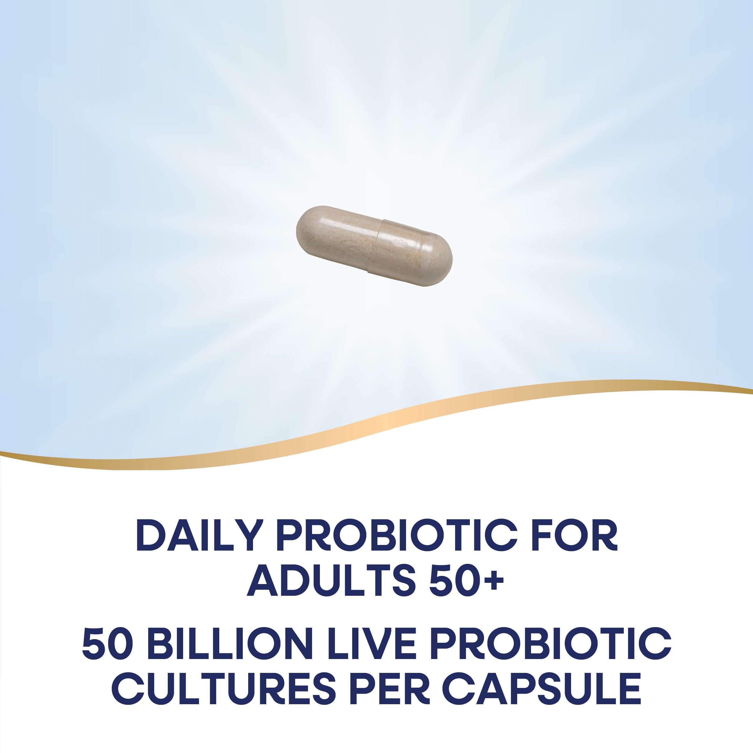 Nature's Way Fortify Optima Probiotic for Adults 50+ – 50 Billion Cultures, Digestive & Immune Support, 30 Capsules
