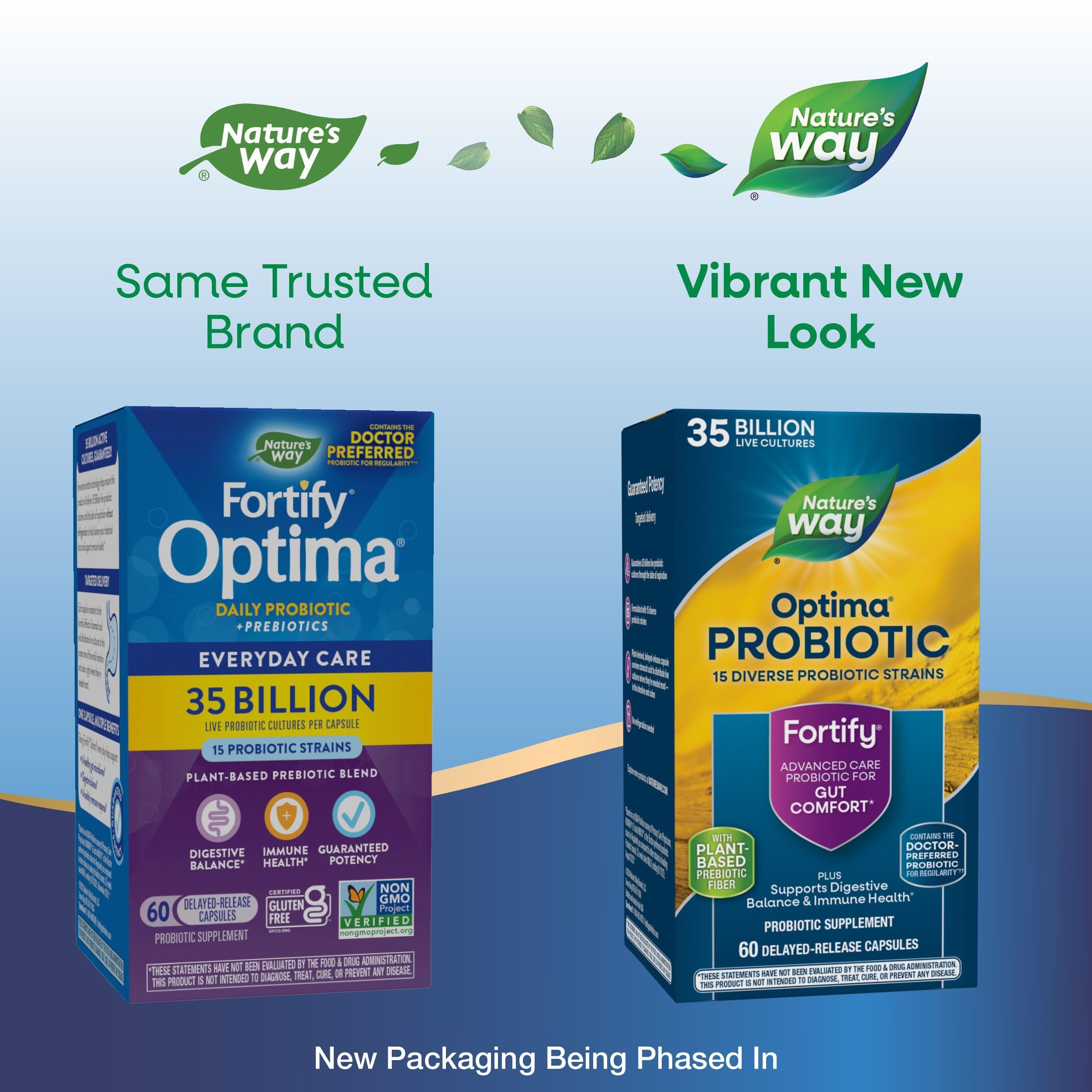 Nature's Way Fortify Optima Probiotic for Adults – 35B Cultures, 15 Strains