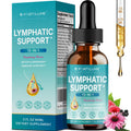 FORTILUME Lymphatic Drainage Drops - 13-in-1 Lymphatic & Immune Support, Elderberry & Echinacea, Raspberry Flavor, 2 fl oz (30 Servings)