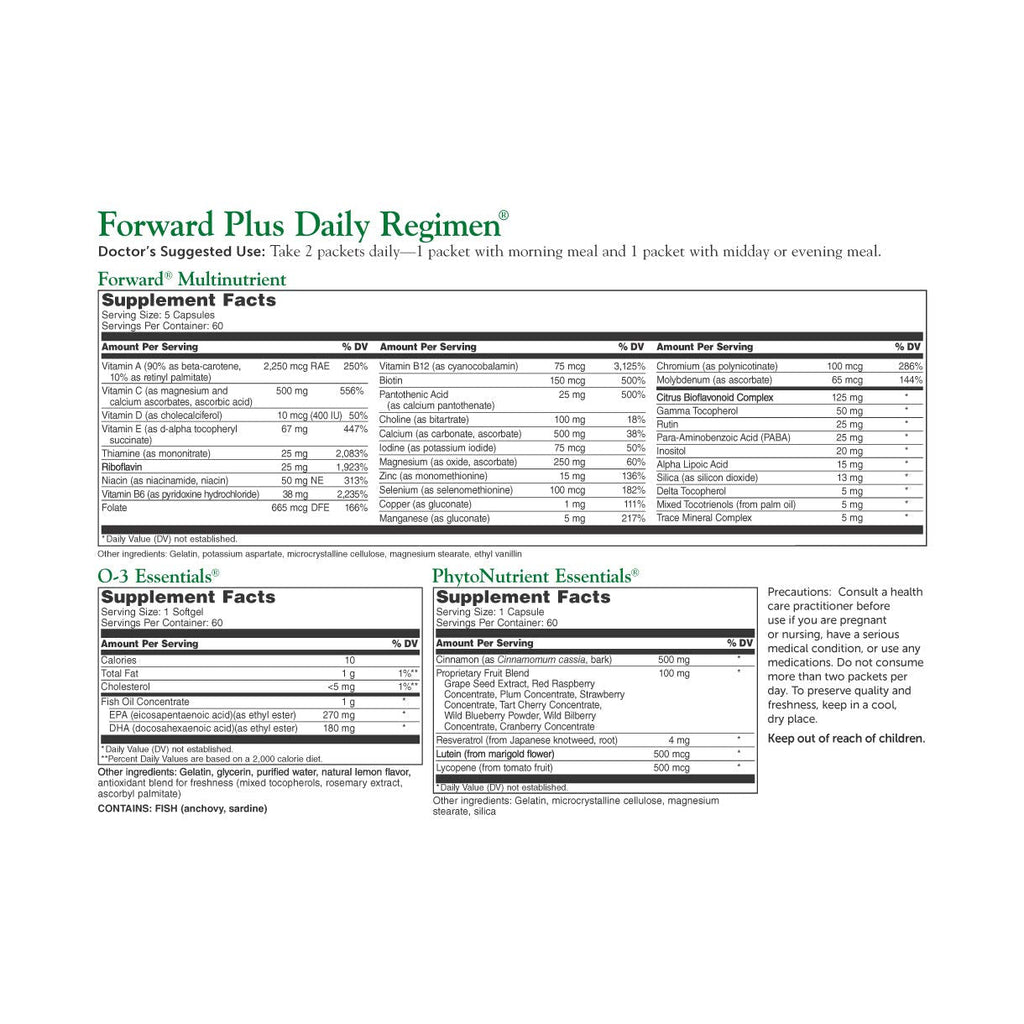 Dr. Whitaker's Forward Plus Daily Regimen – Comprehensive Multivitamin (60 Packets, 30-Day Supply)