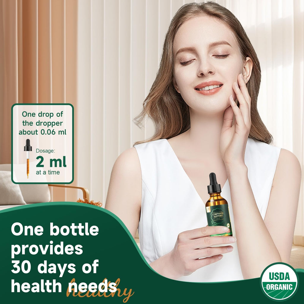 FOTN Lymphatic Drainage Drops - Organic Herbal Supplements | Immune Support