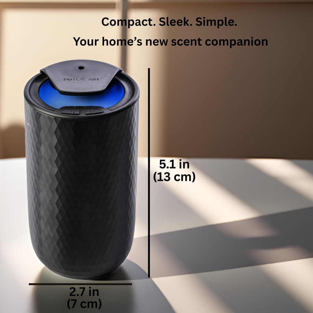 FOTUS AIR Waterless Diffuser | Portable Cordless Aromatherapy (3 Mist Levels, USB-C, 15ml, 4 Timers)