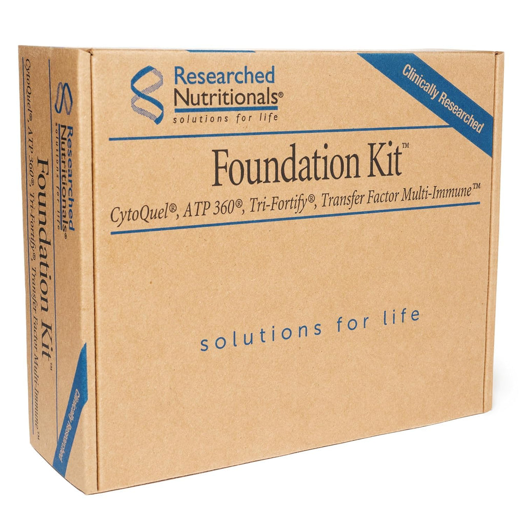 Researched Nutritionals Foundation Kit: Tri-Fortify Glutathione, Transfer-Factor Multi Immune, ATP 360 & CytoQuel