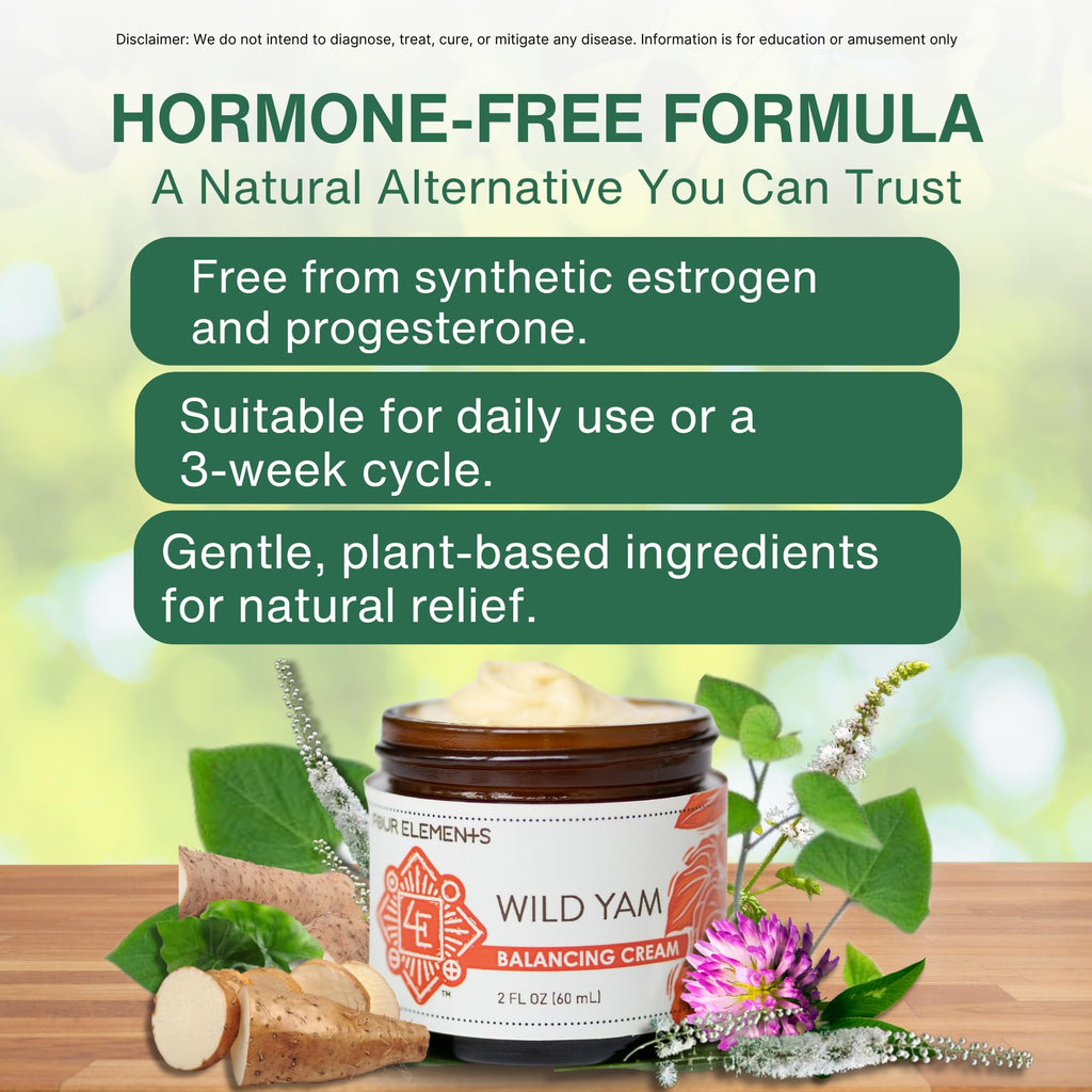 Four Elements 4E Wild Yam Balancing Cream 2 OZ — Award-Winning USA Made