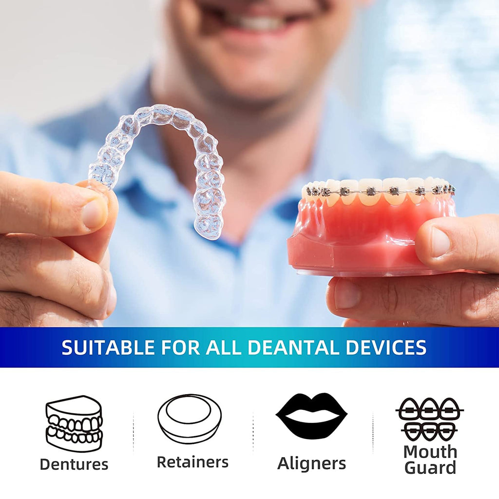 Y-Kelin Retainer & Denture Cleaner – 120 Tablets Mint for 4 Months | Removes Stains, Plaque & Odors