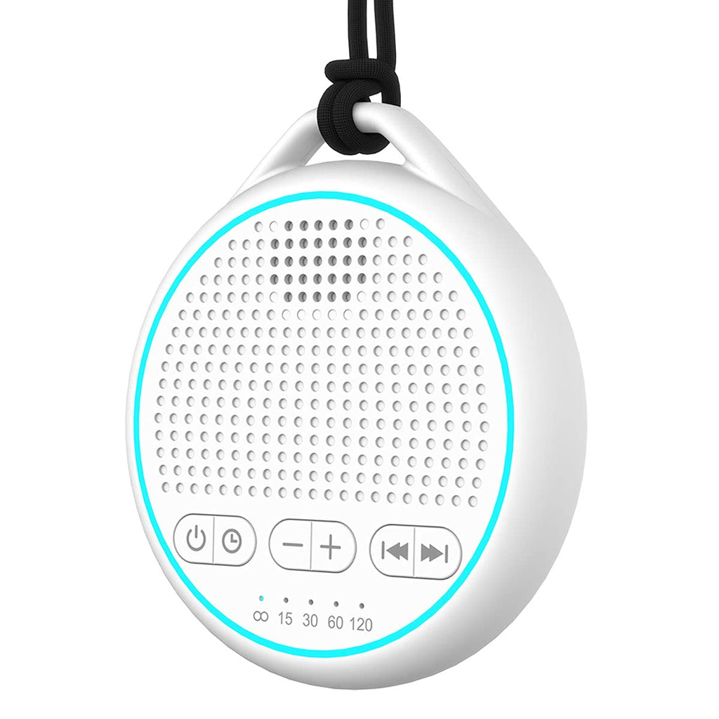 Fourair White Noise Sound Machine – 25 Soothing Sounds, Rechargeable & Portable, 32 Volume Levels, 5 Timers