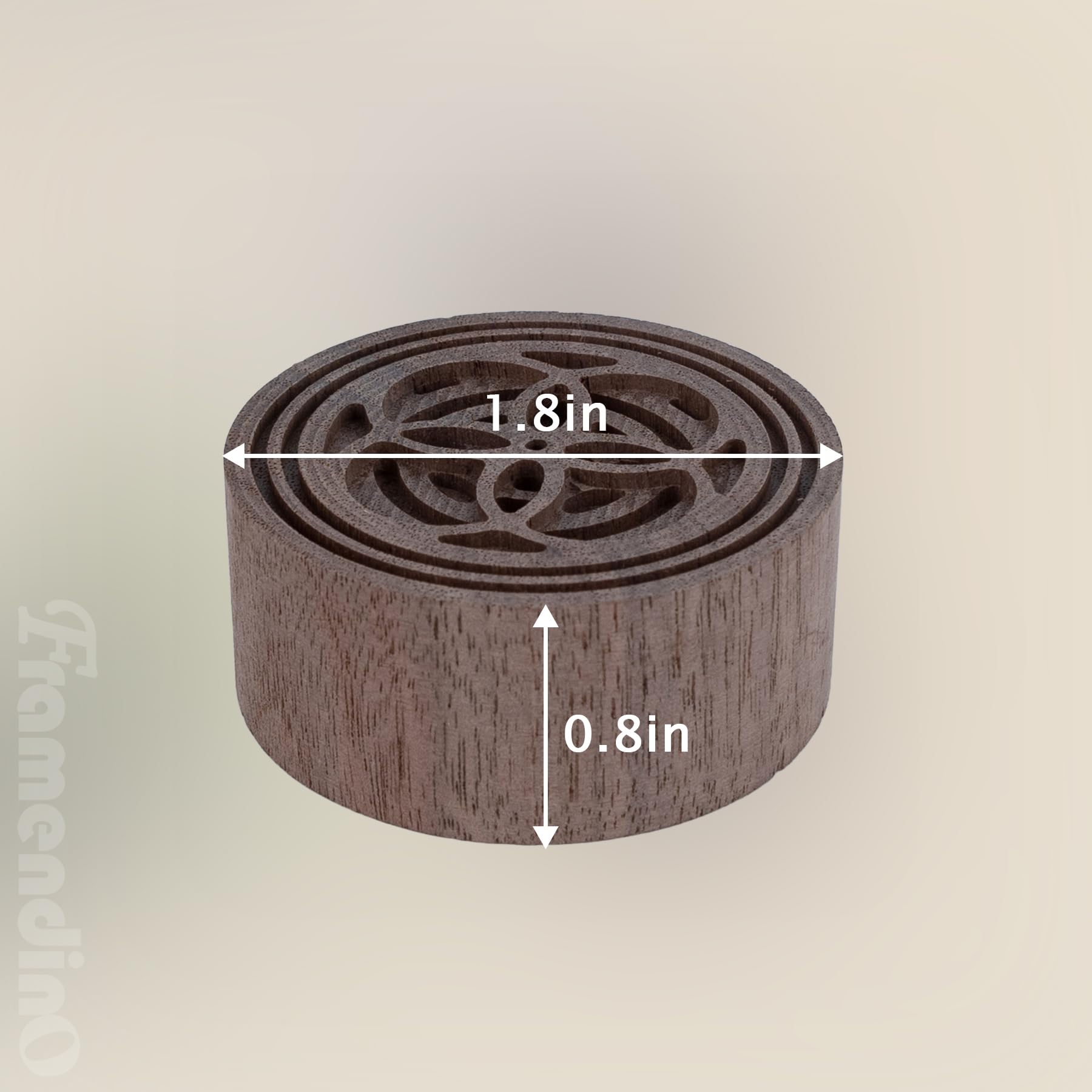 Framendino 2-Pack Wood Diffuser – Round Wooden Car Diffuser for Home, Office & Yoga