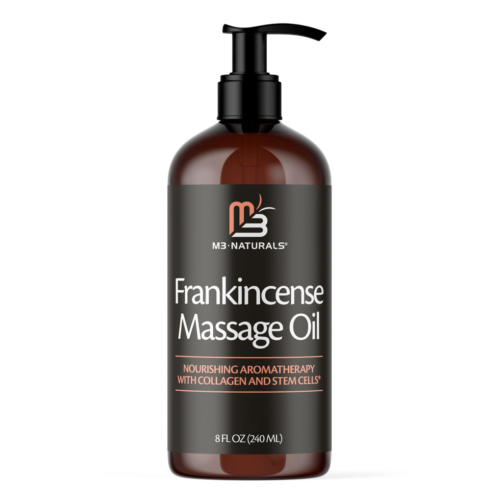Frankincense Massage Oil for Scars, Stretch Marks & Fine Lines | M3 Naturals 8 oz