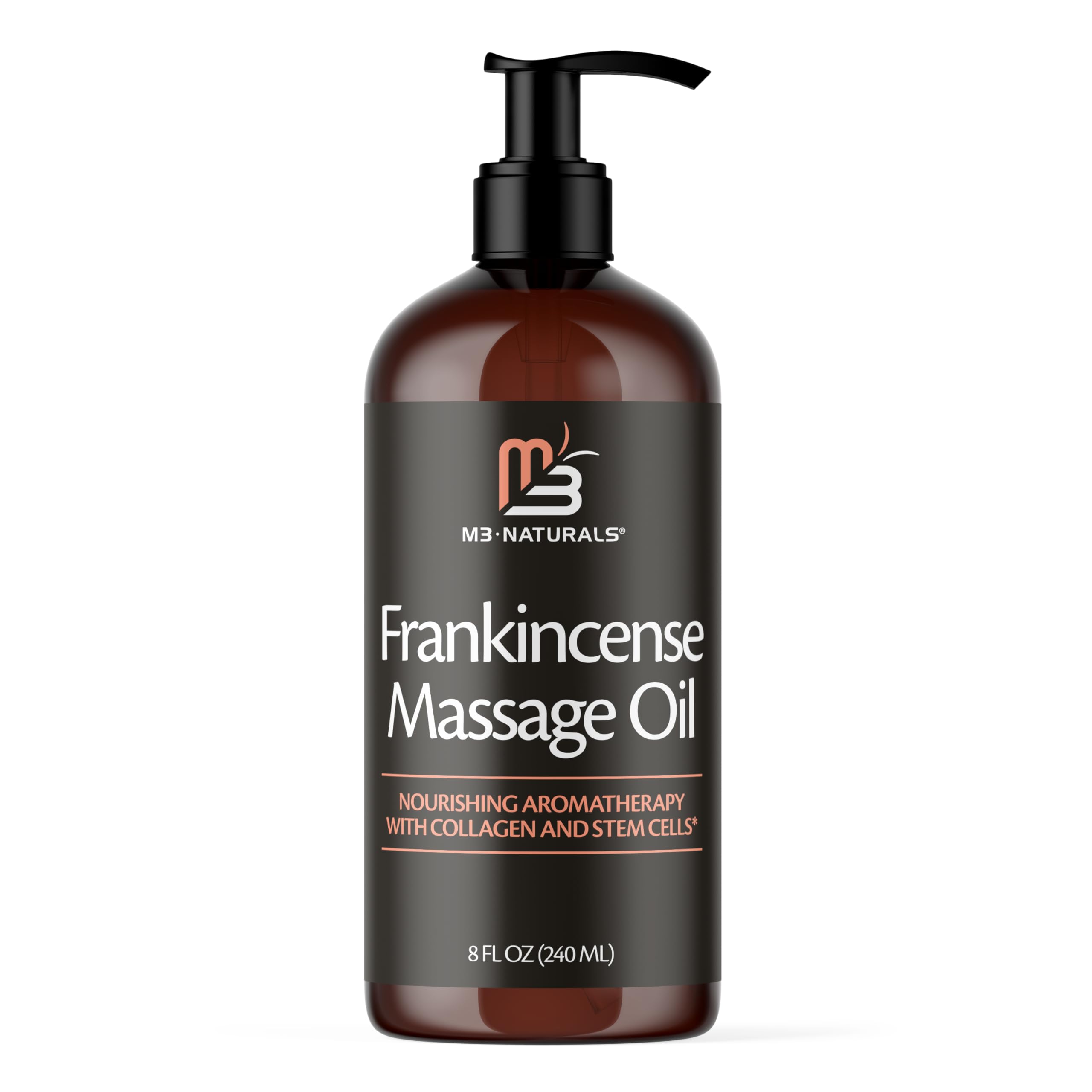 Frankincense Massage Oil for Scars, Stretch Marks & Fine Lines | M3 Naturals 8 oz