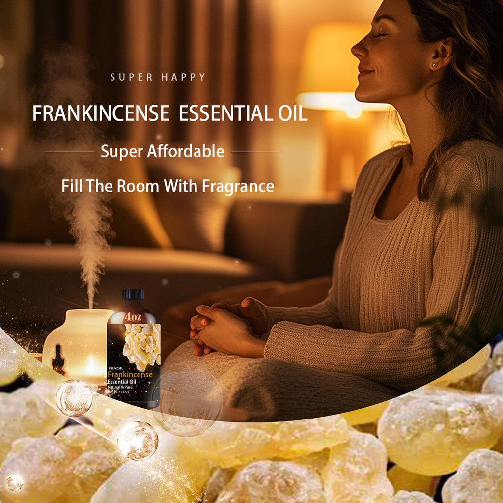 Frankincense Essential Oil 4 Oz (120 ml) – FRAOIL, Diffuser & DIY