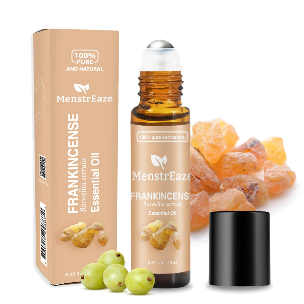 Frankincense & Grapeseed Essential Oil Roll-On – Therapeutic Grade Skincare & Mood Support, 10 ml