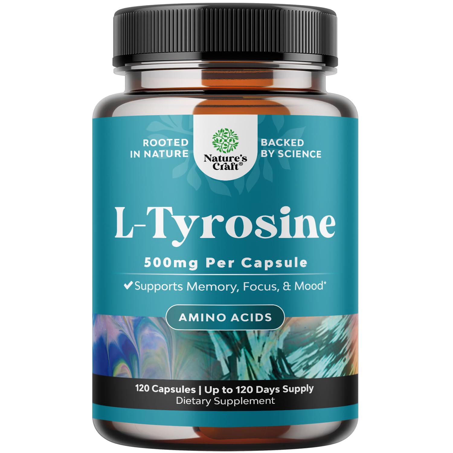 L-Tyrosine 500mg Capsules – High-Strength Nootropic for Mood, Focus & Mental Energy