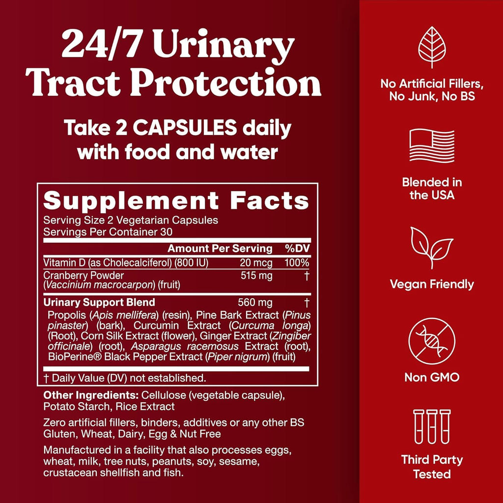 Urinary Tract Supplement Duo: Urinary Harmony + Killer Cranberry | 2 x 60 ct