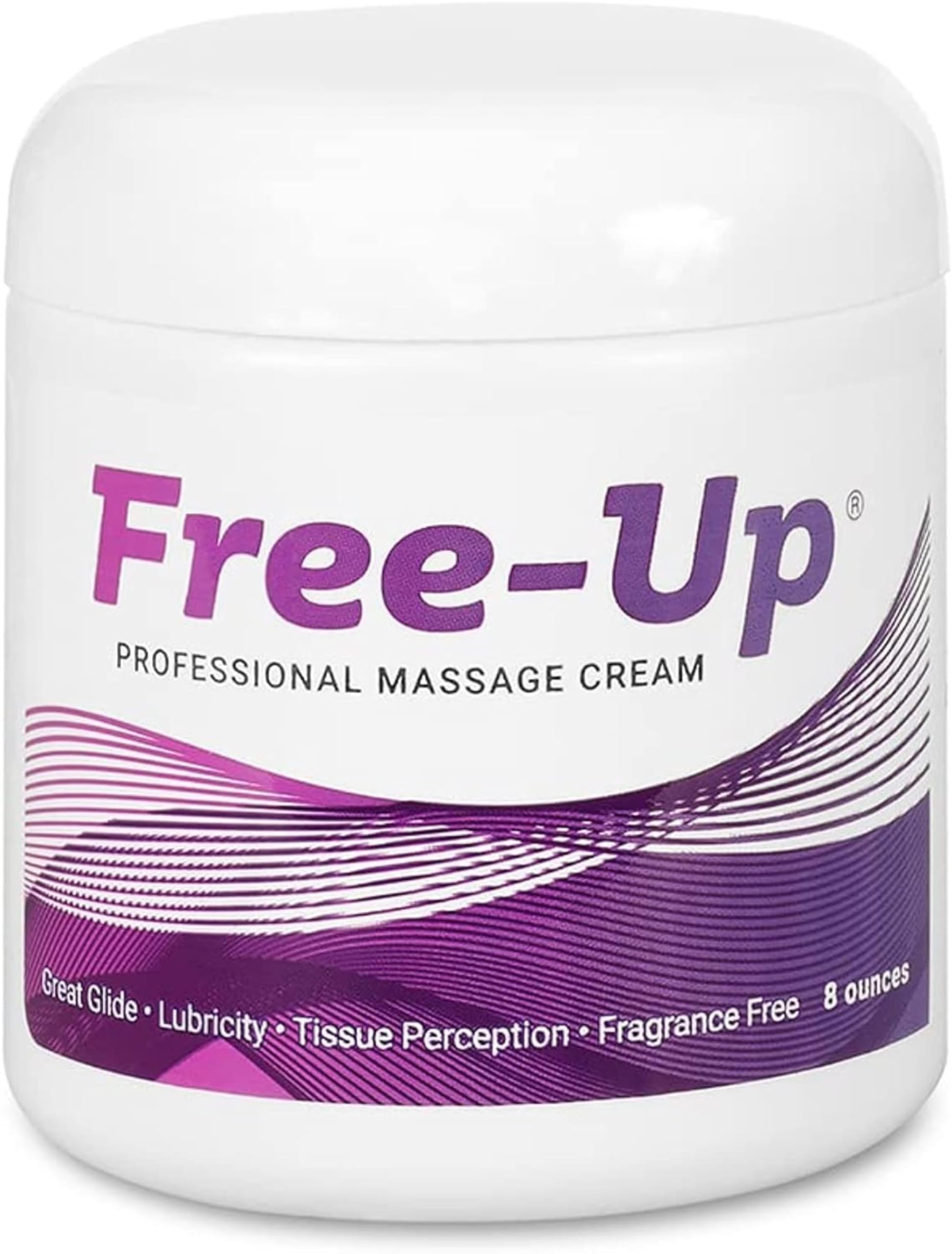 Free-Up Professional Massage Cream - Fragrance-Free 8oz Jar | Great Glide