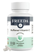 FREEDA Buffered Vitamin C 500mg – Non-Acidic Calcium Ascorbate | Immune Support & Antioxidant | 100 Capsules