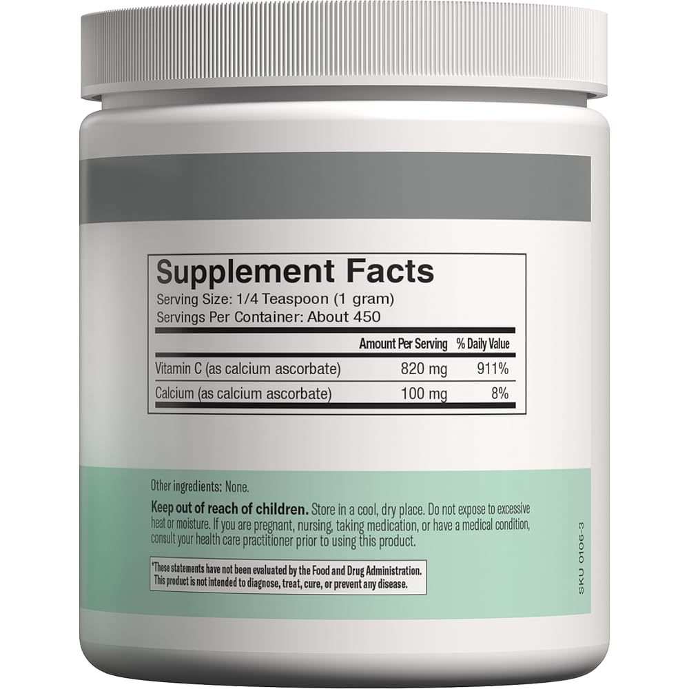 Freeda Buffered Vitamin C Powder – Gentle on Stomach | Kosher & Vegan (16 oz)