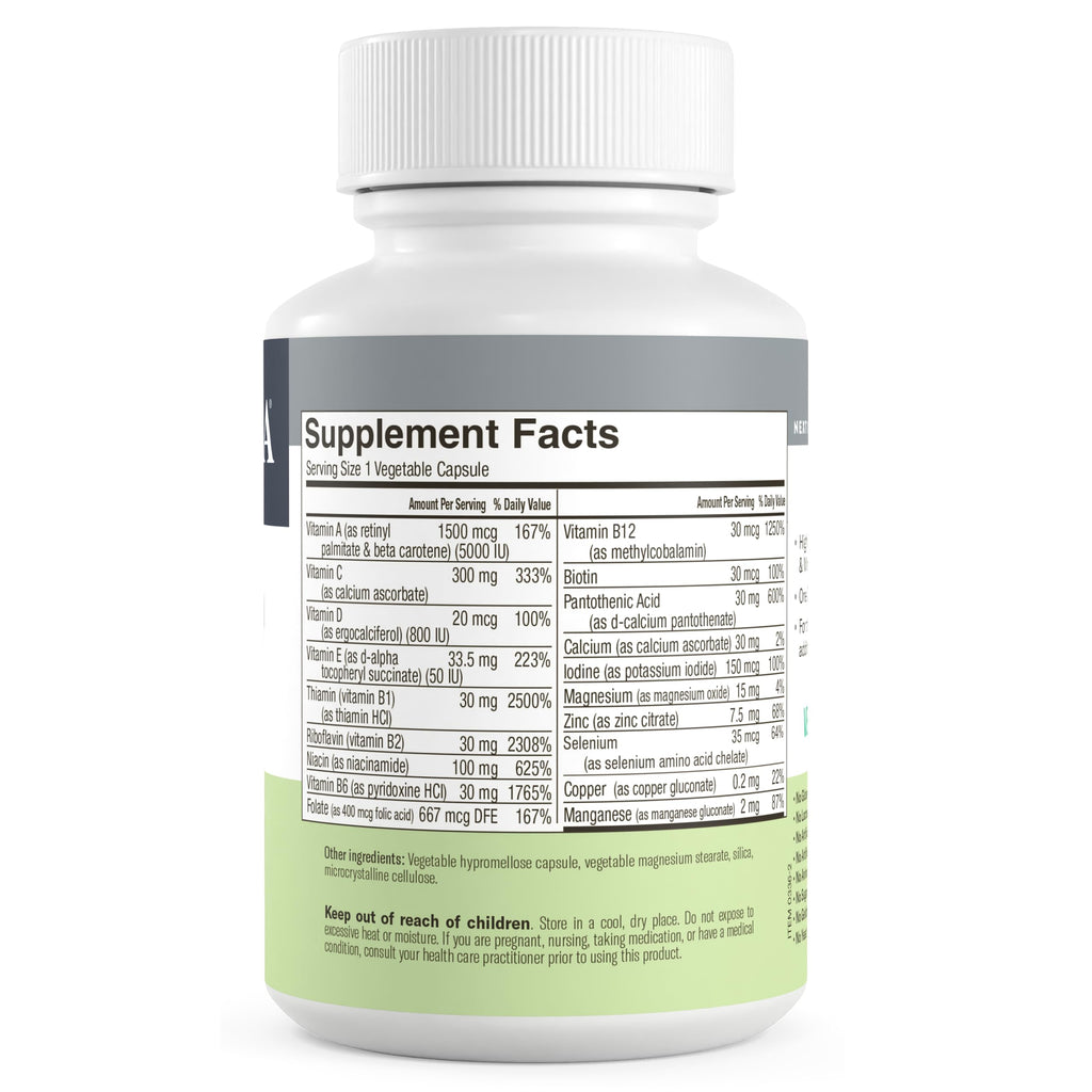 FREEDA Iron-Free Daily Multivitamin – Kosher, Gluten Free (250 Capsules)