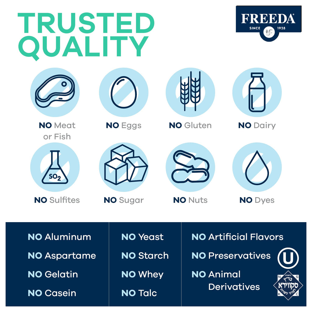 Freeda Senior Multivitamin 60+ – Kosher One Daily Tablet | 250 Count