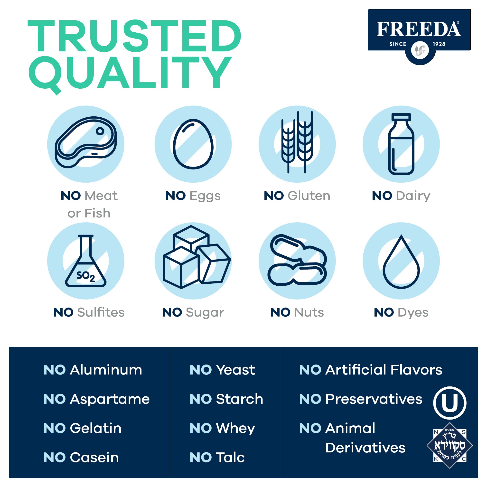 Freeda Senior Multivitamin 60+ – Kosher One Daily Tablet | 250 Count