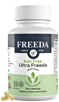 FREEDA Ultra Multivitamin Capsules – Iron-Free High-Potency Daily Supplement (120 Count) – Kosher Certified