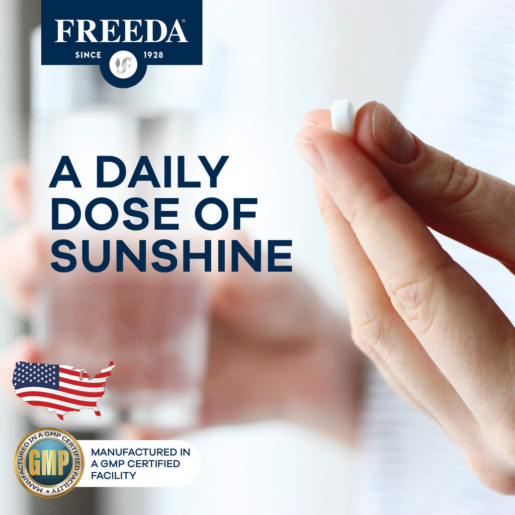 FREEDA Vitamin D3-1000 IU | Kosher High-Potency D3 Tablets (500 Count)