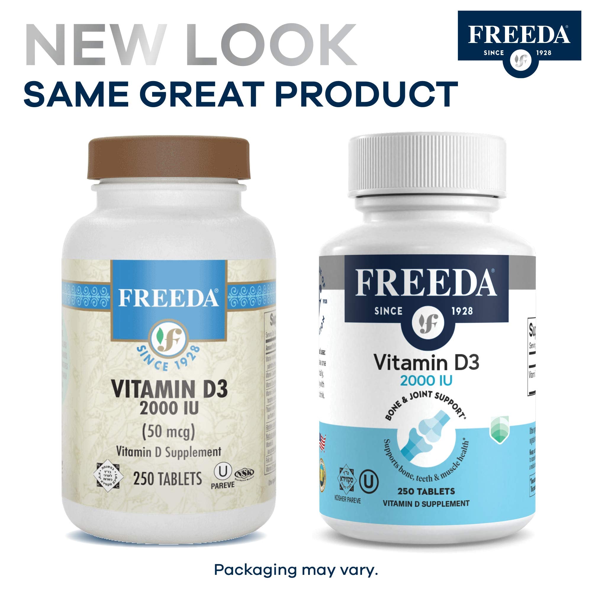 FREEDA Vitamin D3 3000 IU – High-Potency D3 for Bone Health & Immune Support