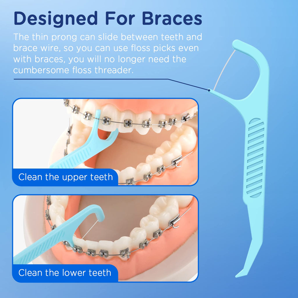 Frehut Orthodontic Flossers for Braces - 150 Count (2 x 75) with Travel Case