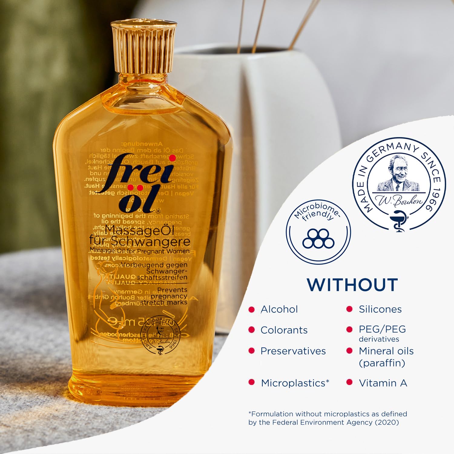 Massage Body Oil for Pregnant Woman – Maternity Skincare Oil to Boost Skin Elasticity and Prevent Stretch Marks (Vegan, 200 ml)