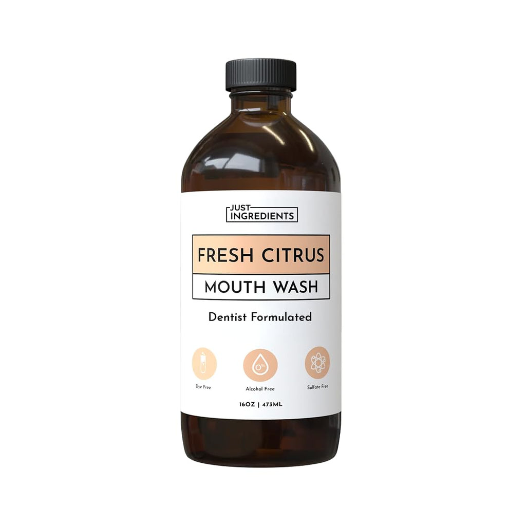 Fresh Citrus Remineralizing Mouthwash – Fluoride-Free, Hydroxyapatite, SilverSol, Xylitol (16 fl oz)