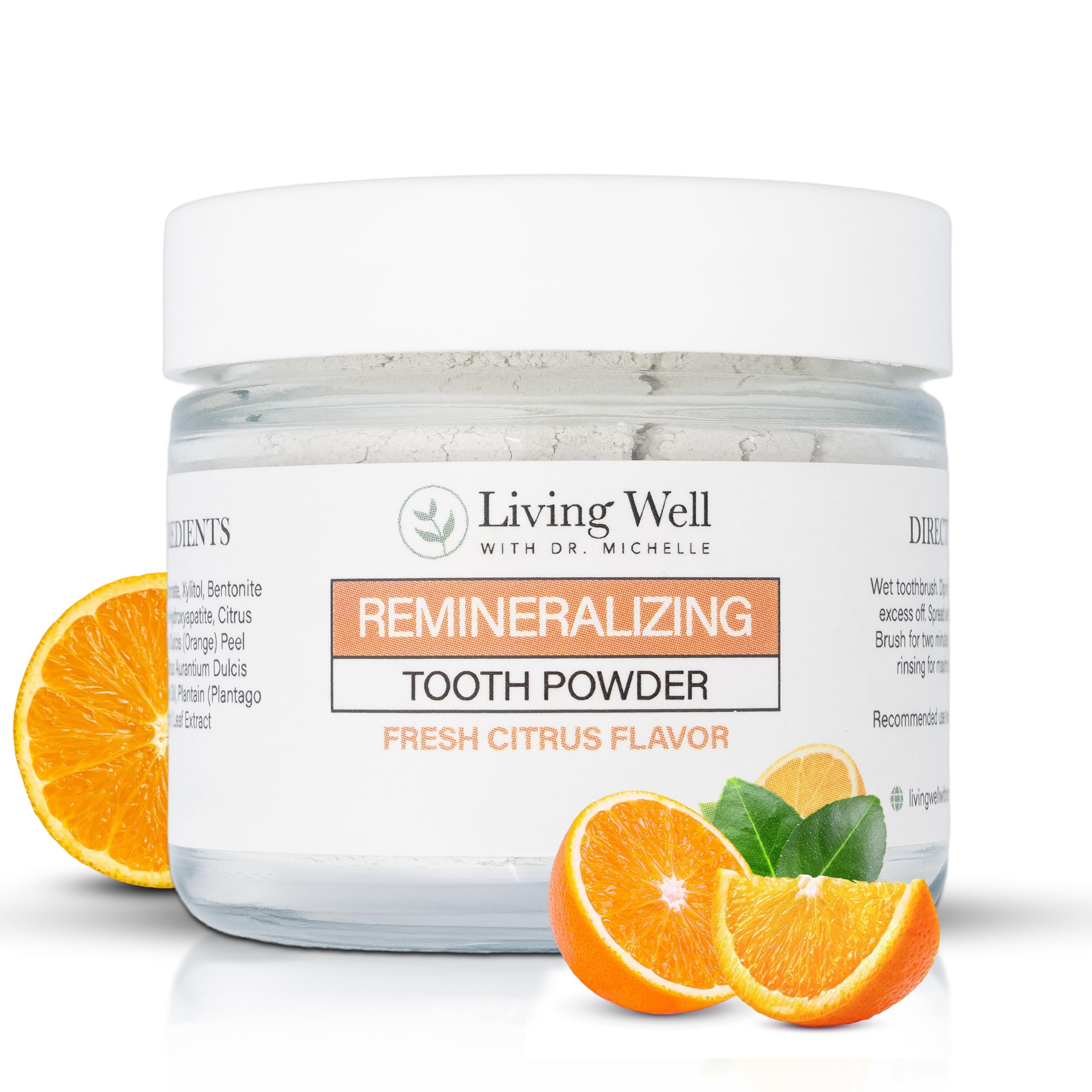 Fresh Citrus Remineralizing Tooth Powder – Fluoride-Free, Hydroxyapatite for Enamel Support