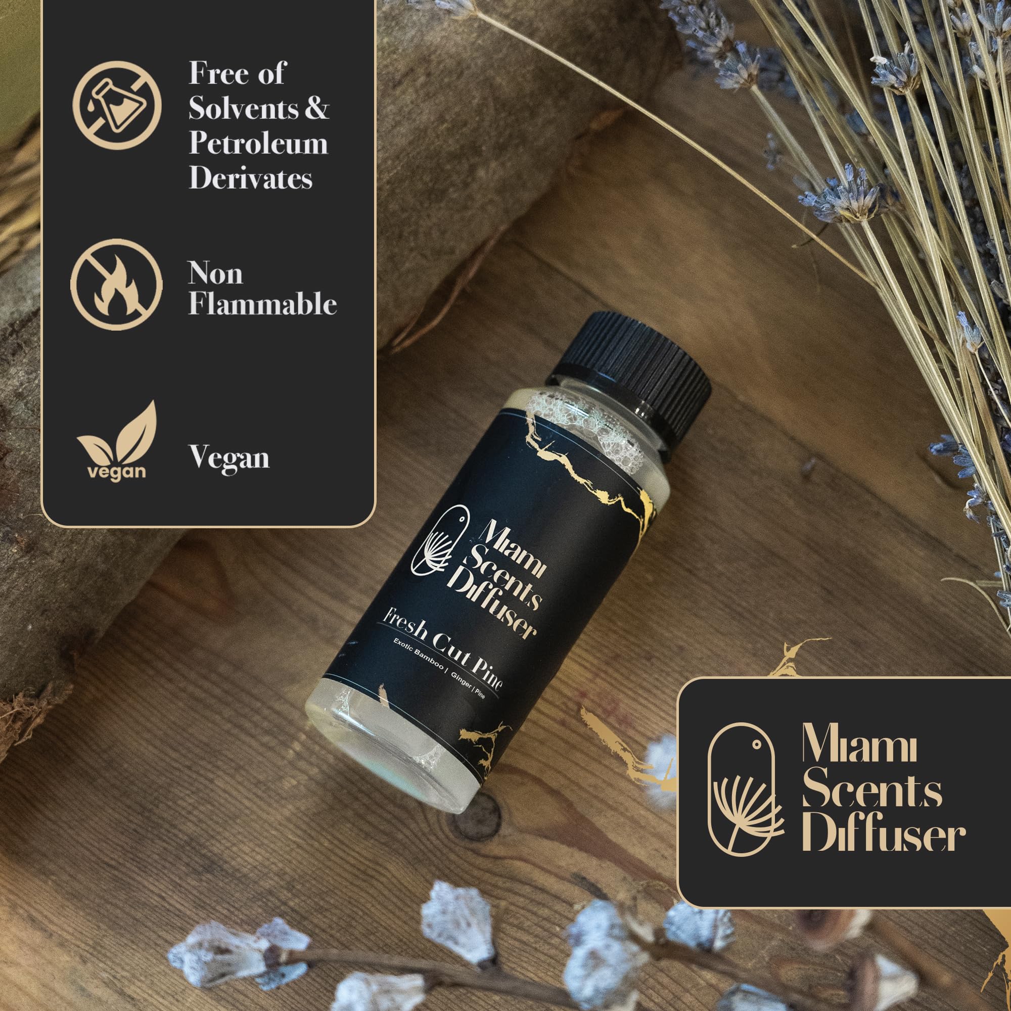 Fresh Cut Pine Scent 4 Fl Oz - Hotel Inspired Aromatherapy Diffuser Oil with Exotic Bamboo, Cinnamon & Ginger