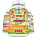 Fresh Healthcare Vitamin D3 10000 IU with Extra Virgin Olive Oil - Immune Support - 300 Softgels