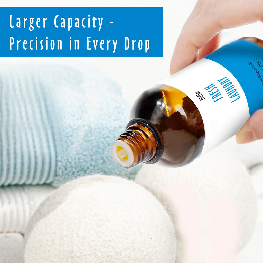 Fresh Laundry Fragrance Oil 3.38 oz / 100 ml | MitFlor Single Scented Oil for Soap, Candles & Diffusers