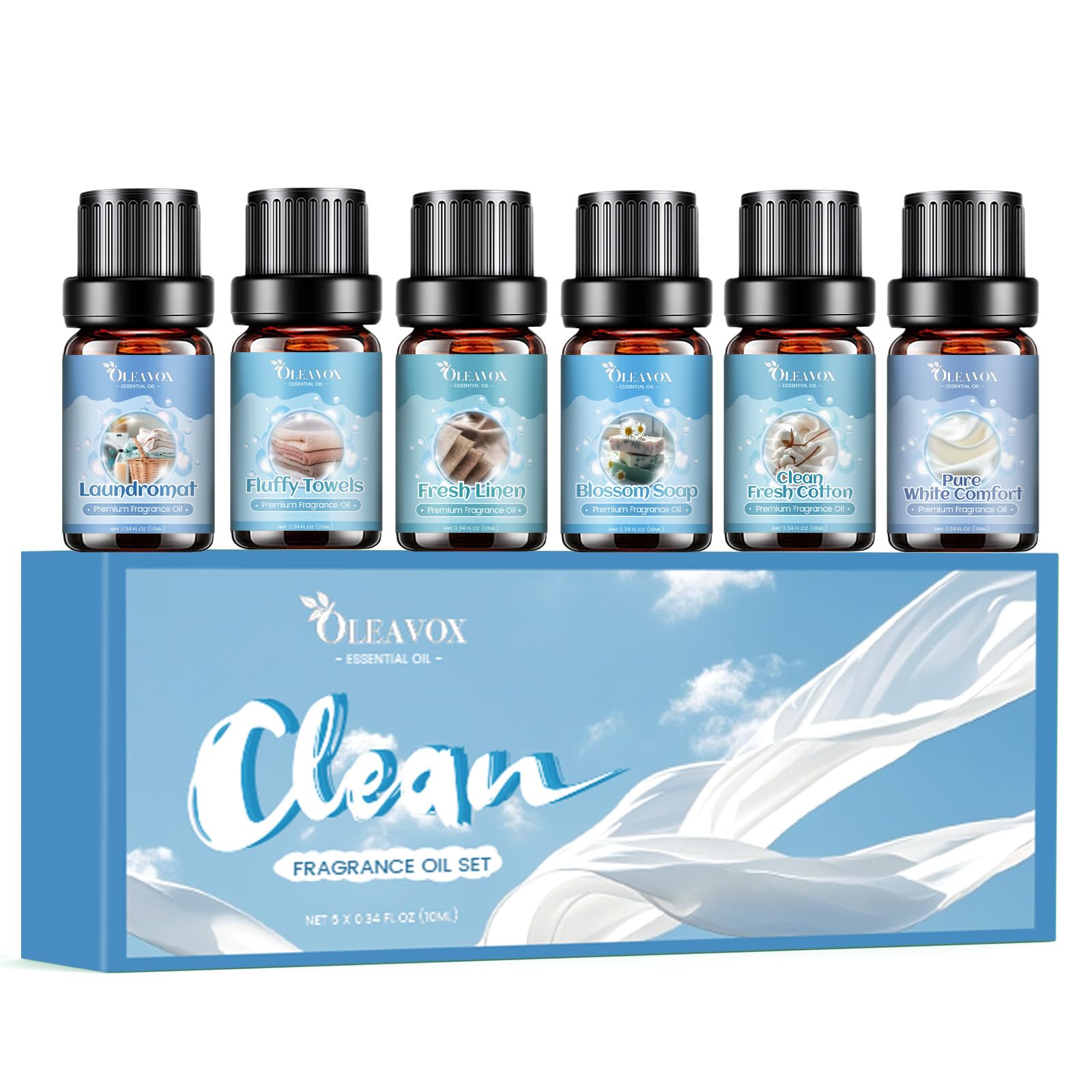 Clean Essential Oils for Laundry & Home Diffuser | Fresh Linen, Fresh Cotton