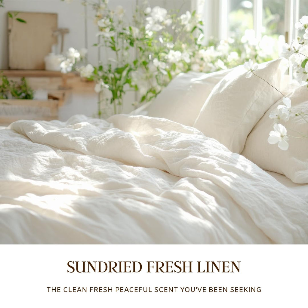 Fresh Linen Scented Soy Candle – 50+ Hr Burn, Natural Wax