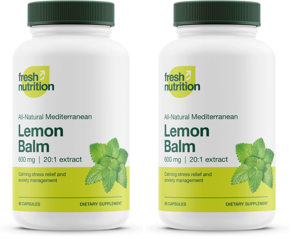 Fresh Nutrition Lemon Balm Extract Capsules Pack of 2 – 600 mg