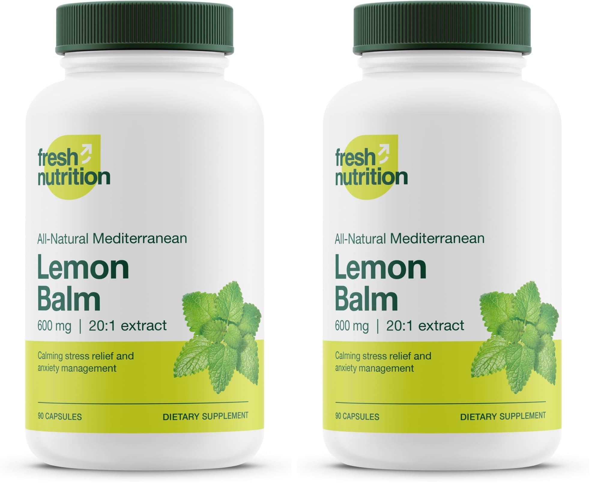 Fresh Nutrition Lemon Balm Extract Capsules Pack of 2 – 600 mg
