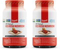 Fresh Nutrition Organic Reishi Mushroom Capsules – Alpha-Glucan Rich Ganoderma Lucidum, 1500mg Serving, Third-Party Tested – 90 Veggie Caps (Pack of 2)