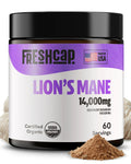 FreshCap Mushrooms Lions Mane Supplement Powder – 14,000mg per Serving, Organic Lions Mane Extract for Focus & Memory (60 Servings)