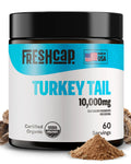 FreshCap Mushrooms Turkey Tail Mushroom Powder 10,000mg — Immune Support & Nootropic Extract (60 Servings)