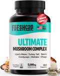 FreshCap Ultimate Mushroom Supplement 12,000mg – Organic Nootropic Complex Capsules