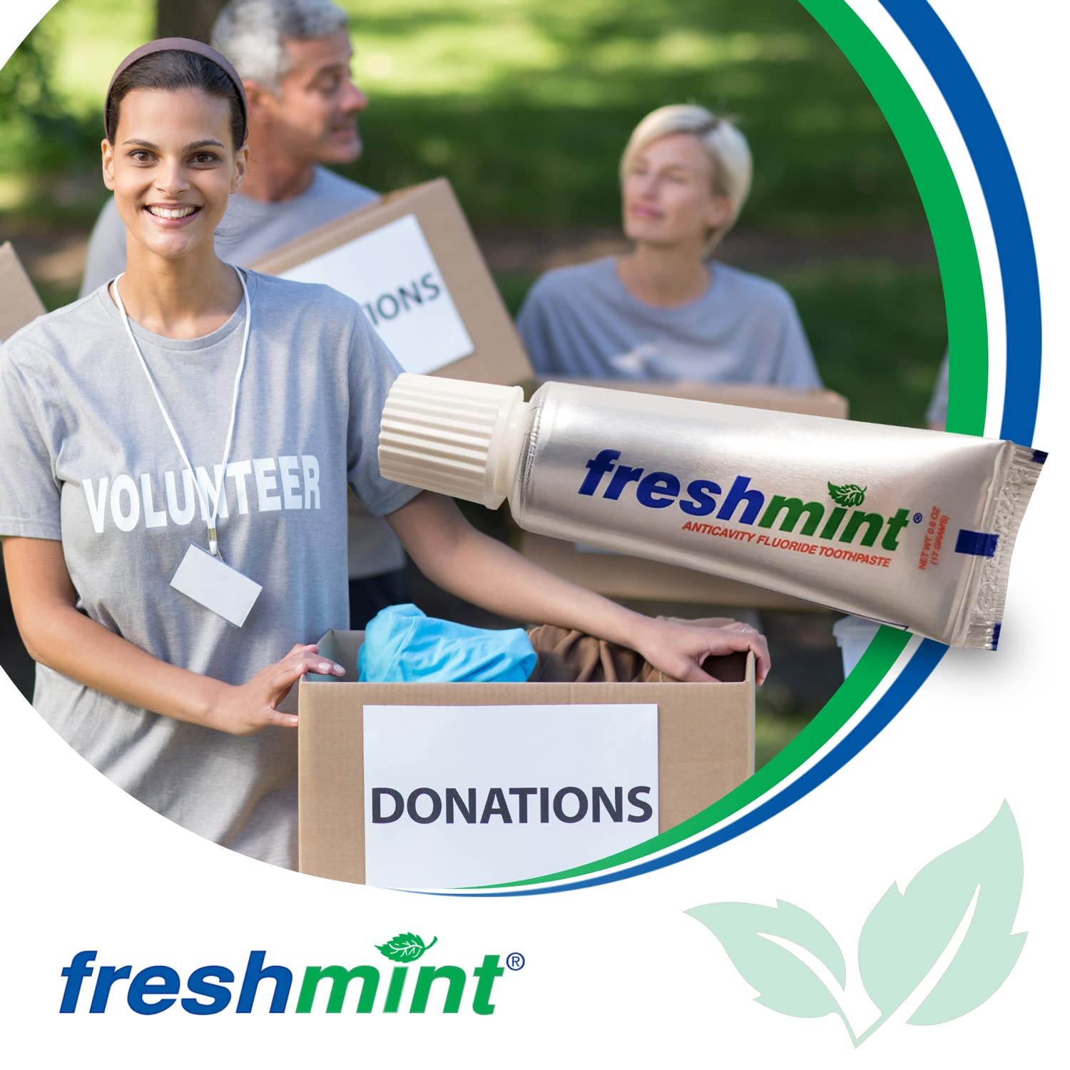 Freshmint 0.6 oz Anticavity Fluoride Toothpaste – 144-Pack, Travel Size, Metallic Tubes
