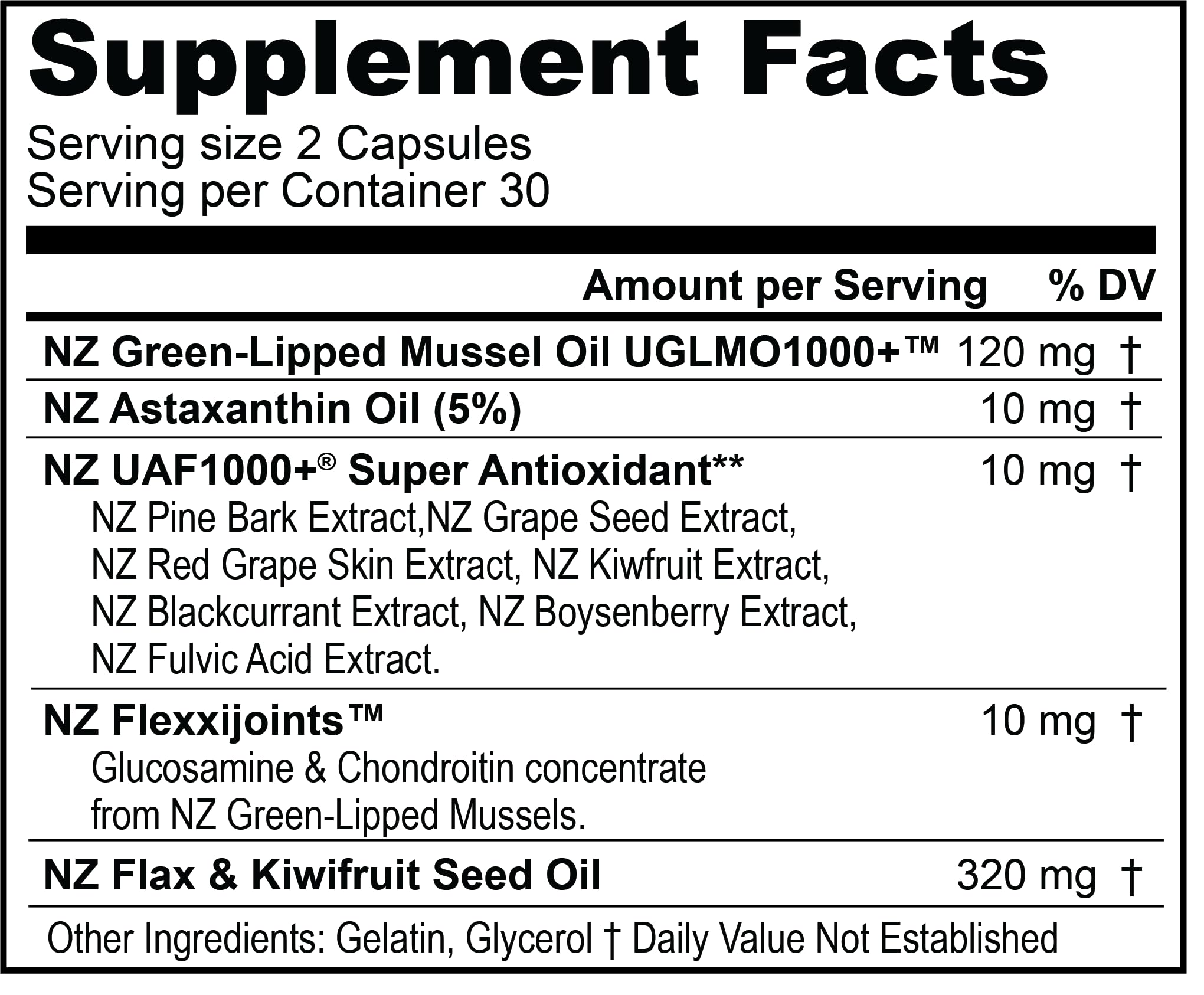 FREZZOR Omega 3 Black – Joint Comfort, NZ Green-Lipped Mussel Oil, 60 Softgels