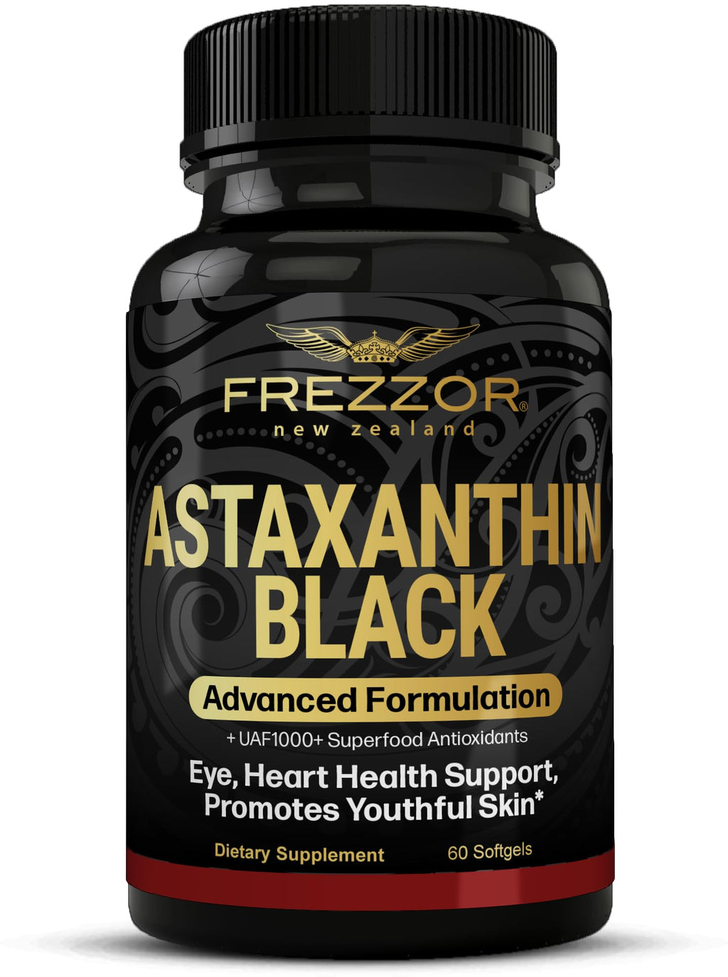 FREZZOR Astaxanthin Black 12mg – Anti-Aging Antioxidant (60 Softgels)