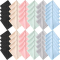 Frienda 50 Pcs Microfiber Cleaning Cloths for Glasses – 7x6 in Lens & Screen Cleaning (Light Color) Bulk Pack